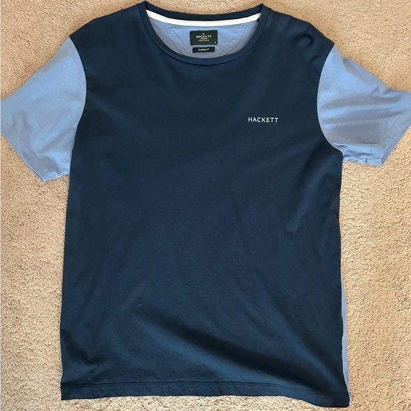 Hackett Men's Short Sleeve T-Shirt Duo - Dark Blue and Light Blue - Picture 2 of 6